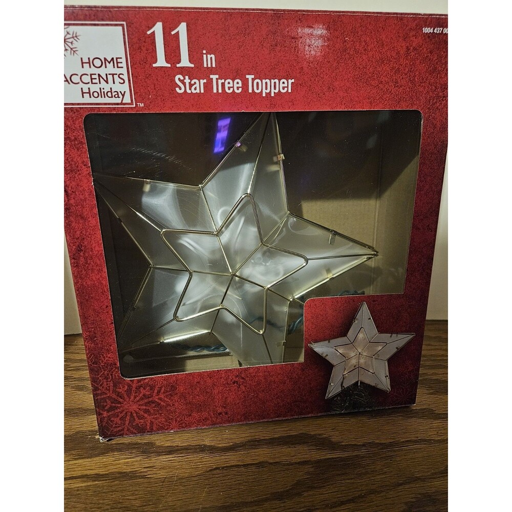 Capiz Shell 5 Point Xmas Star Tree Topper, Vintage STYLE, NEW